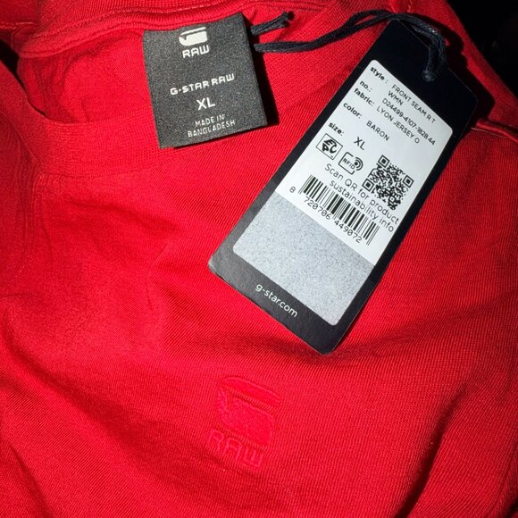 G-Star RAW Front Seam R Tee in Baron Red – Women’s Multiple Sizes (NWT) - Picture 8 of 12